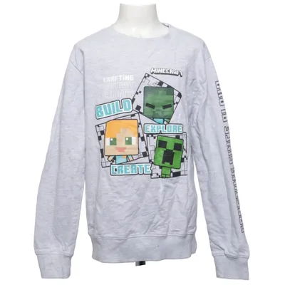 Collegetröja (Grå, Flerfärgad) från Minecraft Bomull, Polyester