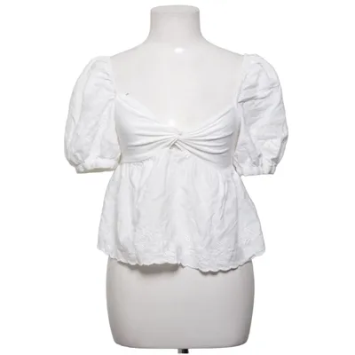 Crop top (White) from Zara Cotton, Linen