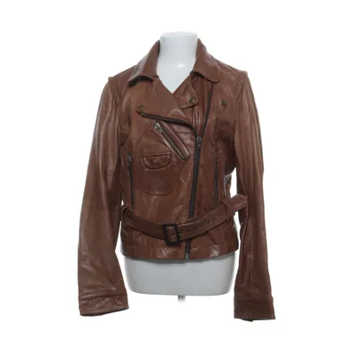 Veste de motard (Marron) de Urbancode Acrylique, Polyester, Cuir