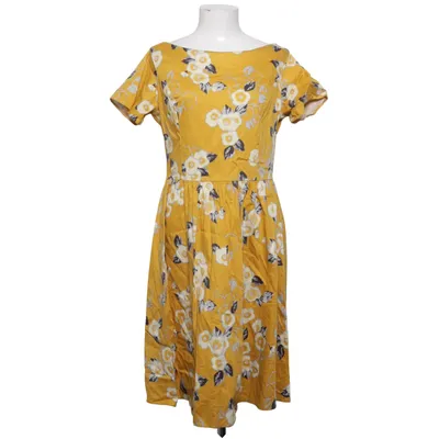Jurk (Geel, Meerkleurig) van Lady Vintage Katoen, Elastaan