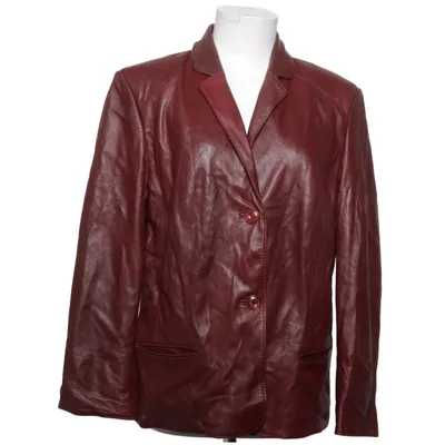 Leren blazer (Rood) van Cruse Leer, Polyester, Viscose