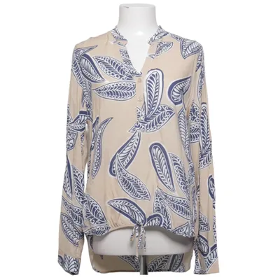 Blouse (Beige, Blauw, Wit) van Eterna Viscose