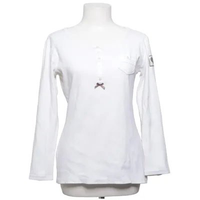 T-shirt manches longues (Blanc) de Blooming Coton, Élasthane