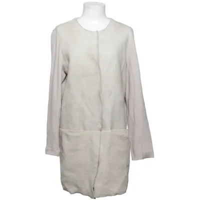 Manteau (Beige) de Majestic Filatures Coton, Cuir, Laine de mouton
