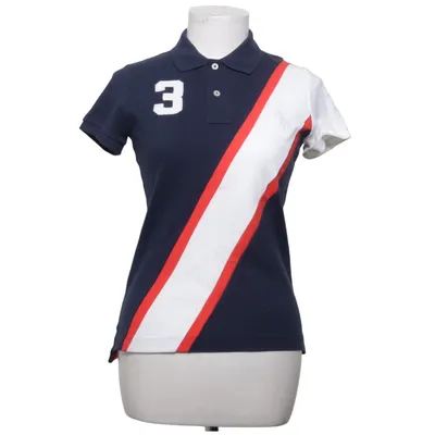 Polotrøje (Blå, Hvid, Rød) fra Ralph Lauren Sport Bomuld