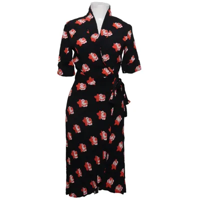 Omlottklänning (Svart, Röd) från Ganni Viskos