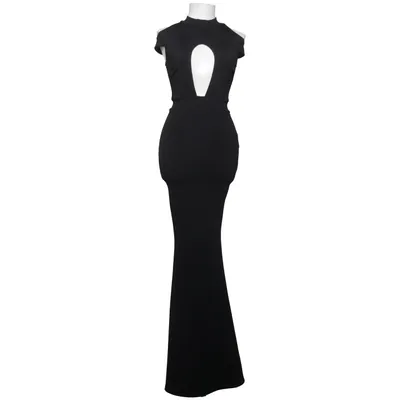 Maxi jurk (Zwart) van Rebecca Stella Elastaan, Polyester