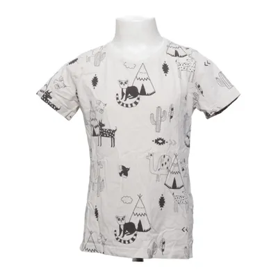 T-shirt (White, Black) from Lindex Kids Cotton