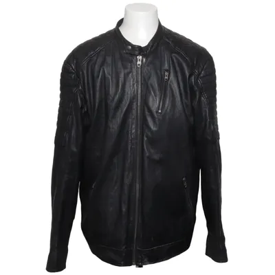 Veste en cuir (Noir) de Premium by Jack & Jones Cuir, Polyester