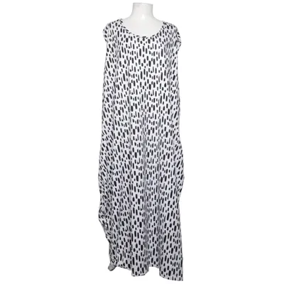 Robe longue (Noir, Blanc) de AKH Fashion Coton, Élasthane