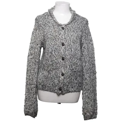 Cardigan (Gray, White) from Sack's Acrylic, Polyamide, Wool