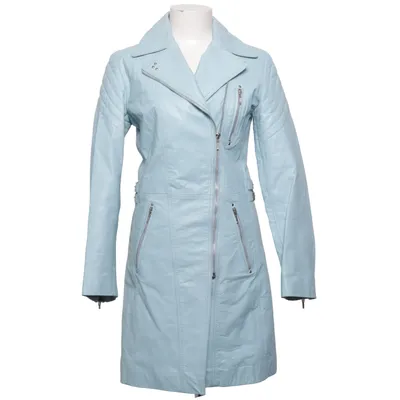 Läderkappa (Blå) från Gipsy Skinn, Polyester, Ull