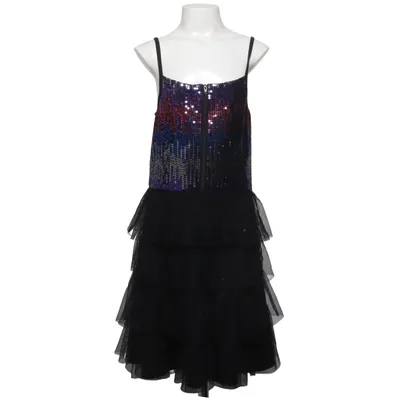 Kjole (Sort, Flerfarvet) fra Kids by Lindex Elastan, Polyester, Viscose