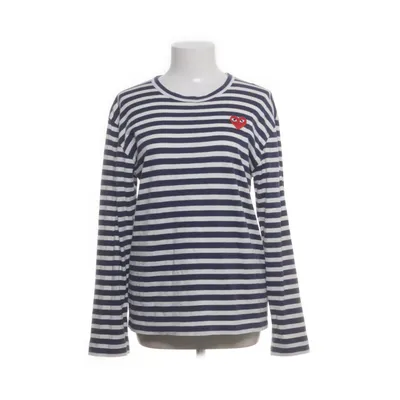 Langærmet t-shirt (Hvid, Blå) fra Comme des Garçons PLAY Bomuld