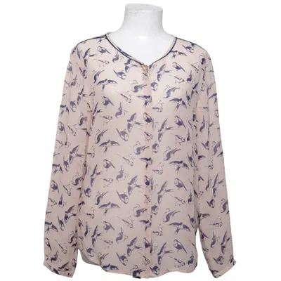Bluse (Beige, Blå) fra Heart Silke