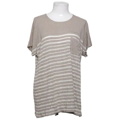T-shirt (Beige, White) from Ivanhoe Linen, Viscose