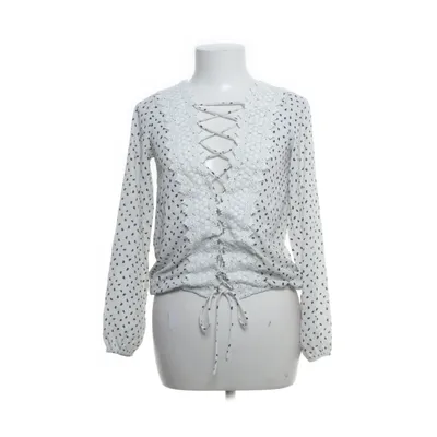 Blouse (White, Black) from Aéryne Polyester