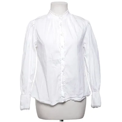 Blouse (White) from Zara Cotton, Elastane
