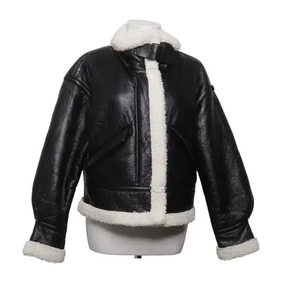 Shearling jacket (Black, White) from Effeny Polyester, Polyurethane