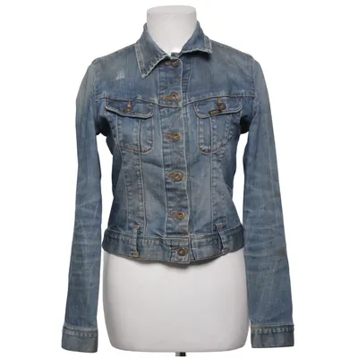 Denimjakke (Blå) fra Lee Bomuld, Elastan