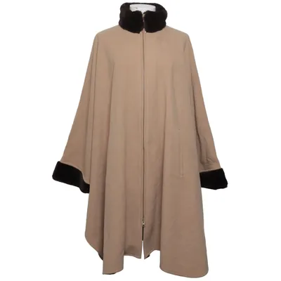 Cape (Beige) de Damo Donna Acétate, Cachemire, Polyamide, Laine