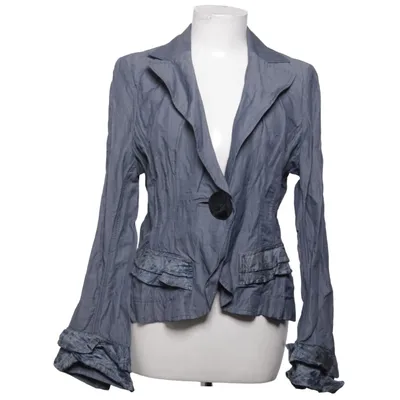 Blazer (Gray) from Anne Fontaine Acetate, Cotton, Metallic fiber, Polyamide, Viscose