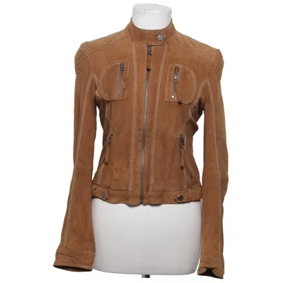 Leather jacket (Brown) from Gipsy Cotton, Leather, Polyester