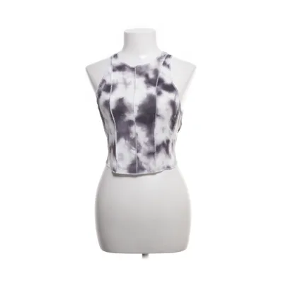 Crop top (Grå, Vit) från FB Sister Elastan, Polyester