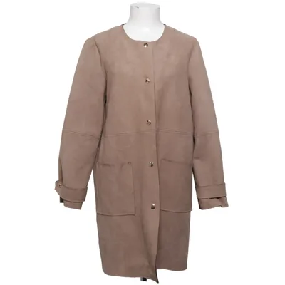 Coat (Beige) from Flash Woman City Elastane, Polyester