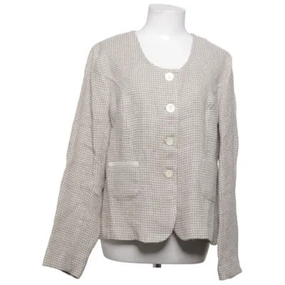 Blazer (Beige, Blanc) de Mac Scott Acrylique, Coton, Lin, Polyamide