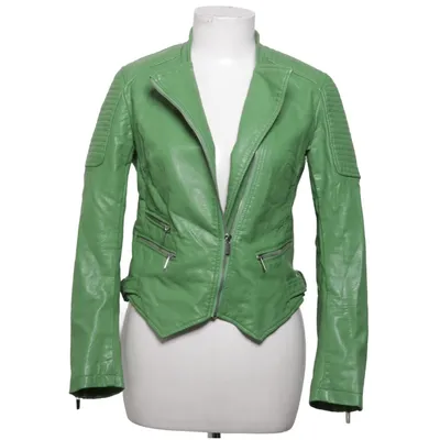 Bikerjakke (Grøn) fra Zara Basic Outerwear Polyester, Polyurethan, Viscose