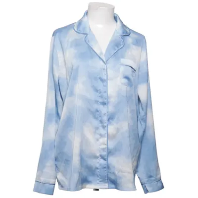 Pyjamasskjorta (Blå, Vit) från CCDK Återvunnen polyester