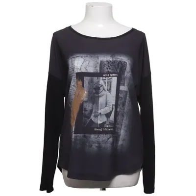 T-shirt à manches longues (Noir, Gris) de Decay Polyester, Viscose