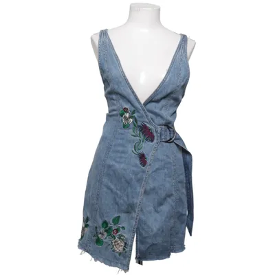 Denim jurk (Blauw, Meerkleurig) van H&M Coachella Katoen