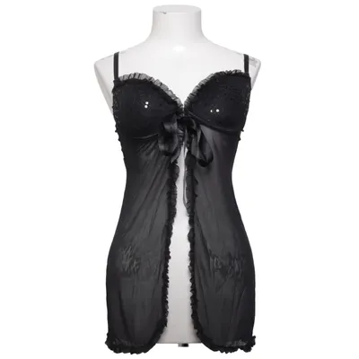 Negligé (Zwart) van Ann Christine Polyester