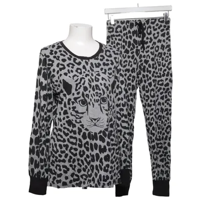 Pyjama (Gris, Noir) de Delta Coton, Élasthane, Viscose