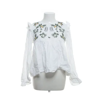 Bluse (Hvid, Flerfarvet) fra Zara Trafaluc Collection Bomuld, Polyester