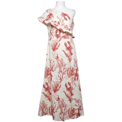 Maxikleid (Beige, Rot) von Coosy Baumwolle, Elasthan