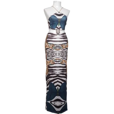 Maxi dress (White, Brown, Blue, Multicolored) from Musera Elastane, Polyester
