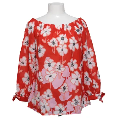 Bluse (Rot, Pink, Weiß) von Emily van den Bergh Baumwolle