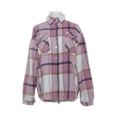 Chemise en flanelle (Rose, Blanc, Marron) de Shein Polyester
