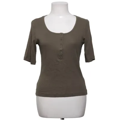 Henley T-shirt (Grøn) fra KappAhl Bomuld, Elastan