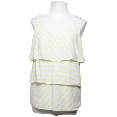 Tank Top (White, Yellow) from New York & Company Polyester, Viscose