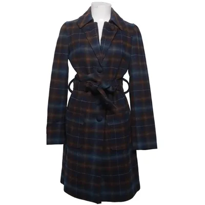 Coat (Blue, Brown, Multicolored) from Miss Sixty Polyamide, Wool