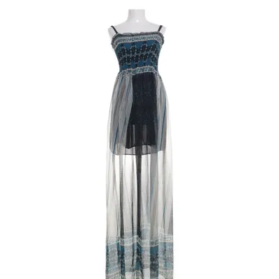 Maxi dress (Multicolored) from Yffa Company Silk, Polyester