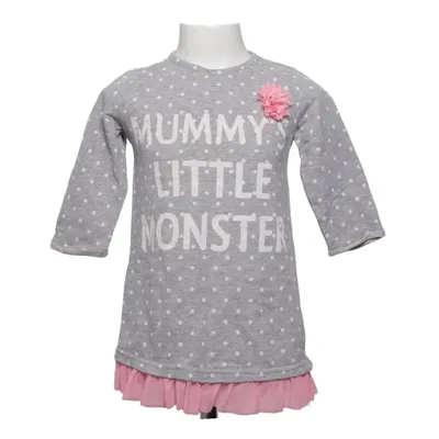 Klänning (Grå, Rosa, Vit) från Kids by Lindex Bomull, Polyester