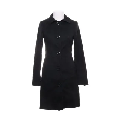 Coat (Black) from H&M Cotton, Elastane, Polyester