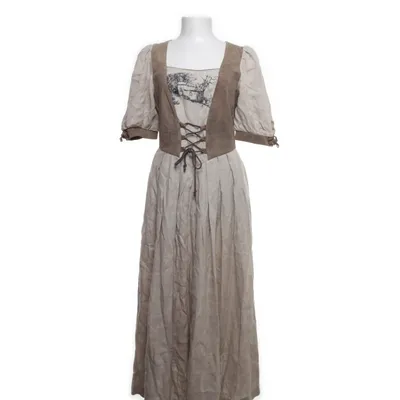 Dirndl (Grijs, Bruin) Leer, Linnen
