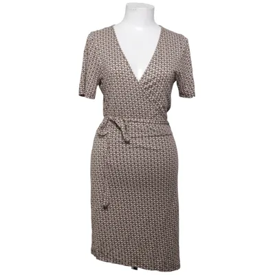 Wrap dress (Brown, Beige, White) from VISUAL Elastane, Viscose