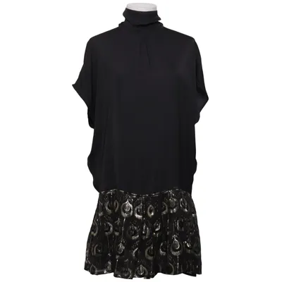 Robe (Noir, Or) de Stella Nova Fibre métallique, Polyester, Soie, Viscose